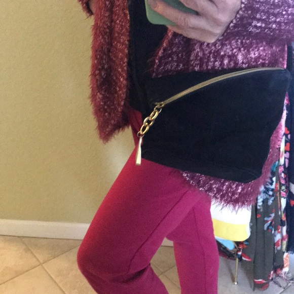 Vintage black suede bag - Picture 4 of 14